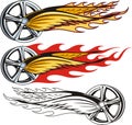 Rim with flaming wings