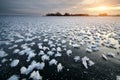 Rime on frozen ice Royalty Free Stock Photo