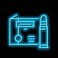 rimfire ammo neon glow icon illustration Royalty Free Stock Photo