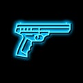 rimfire rifle neon glow icon illustration Royalty Free Stock Photo