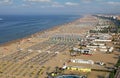 Rimini beach Adriatic sea landscape Royalty Free Stock Photo