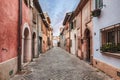 Rimini, Emilia Romagna, Italy. Picturesque street in the ancient San Giuliano district Royalty Free Stock Photo