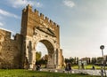 Rimini, Italy Ancient Arco D'Augusto (arch of Augustus). Royalty Free Stock Photo