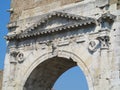 Rimini, Italy - Arch of Augustus, ancient romanesque gate of the