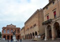 Cavour square and public theater Amintore Galli