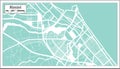 Rimini Italy City Map in Retro Style. Outline Map