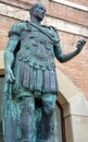 Details of statue of Julius Ceasar Piazza Tre Martiri is RiminiÃ¢â¬â¢s historical place