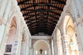Rimini, Italy. Interiors of catholic church Tempio Malatestiano in Rimini