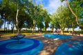 Outdoor children playground in Rimini with soft protective coating.