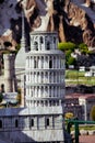 The miniature of Pisa city cahedral in Park of miniatures in Rimini, Italy
