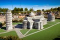 The miniature of Pisa city cahedral in Park of miniatures in Rimini, Italy