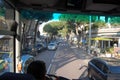 Rimini, Italy, view from the window of a tourist bus. Royalty Free Stock Photo