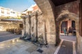 The Rimondi Fountain in the centre of the old town of Rethymnon, Crete. Royalty Free Stock Photo