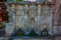 Rimondi Venetian Fountain at Greek town Rethimno, Crete Royalty Free Stock Photo