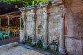 Rimondi Venetian Fountain at Greek town Rethimno, Crete Royalty Free Stock Photo