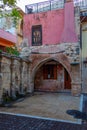 Rimondi Venetian Fountain at Greek town Rethimno, Crete Royalty Free Stock Photo