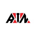RIN triangle letter logo design with triangle shape. RIN triangle logo design monogram. RIN triangle vector logo template with red Royalty Free Stock Photo