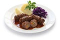 Rinderrouladen, german beef roll Royalty Free Stock Photo