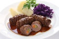 Rinderrouladen, german beef roll Royalty Free Stock Photo