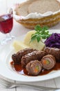 Rinderrouladen, german beef roll Royalty Free Stock Photo
