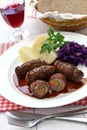 Rinderrouladen, german beef roll Royalty Free Stock Photo
