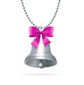 Ring Bell Hanging Chain. Vector Royalty Free Stock Photo