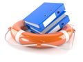 Ring binders with life buoy