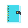 Ring Bound Planner Notebook Flat Vector Icon Royalty Free Stock Photo