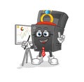 Ring box marketing character. cartoon mascot vector