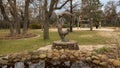 `Ring of Bright Water` by Kent Ullberg in the garden behind the National Cowboy and Western Heritage Museum in Oklahoma City. Royalty Free Stock Photo