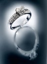 Ring with brilliants Royalty Free Stock Photo