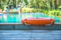 Ring buoy swimming pool. Royalty Free Stock Photo