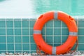 Ring buoy swimming pool. Royalty Free Stock Photo
