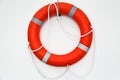 Ring buoy on a white wall