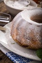 ring cake sprinkled with sugar Royalty Free Stock Photo