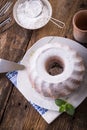 ring cake sprinkled with sugar Royalty Free Stock Photo