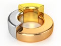 Ring Chart (Gold, Silver, Bronze) Royalty Free Stock Photo