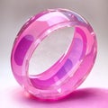 The ring circle is pink with a clear jelly texture