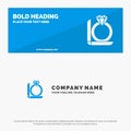 Ring, Diamond, Gift, Box SOlid Icon Website Banner and Business Logo Template