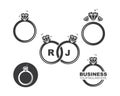 ring diamond vector illustration design Royalty Free Stock Photo