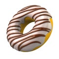 Ring donut in chocolate glaze