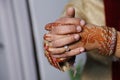 Ring exchange during marriage function in indian marriage Royalty Free Stock Photo