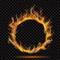 Ring of fire flame with smoke Royalty Free Stock Photo