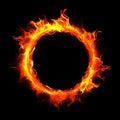 Ring of fire isolated on a black background