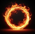 Ring of fire isolated on a black background