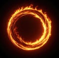 Ring of fire isolated on a black background