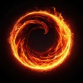 Ring of fire isolated on a black background