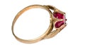 Ring with garnet