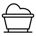 Ring grain bowl icon outline vector. Breakfast cereal