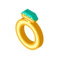 ring jewelry isometric icon vector illustration